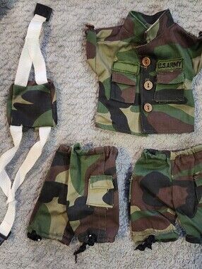 Doll Or Bear Camoflauge Army Outfit 4 Piece Set